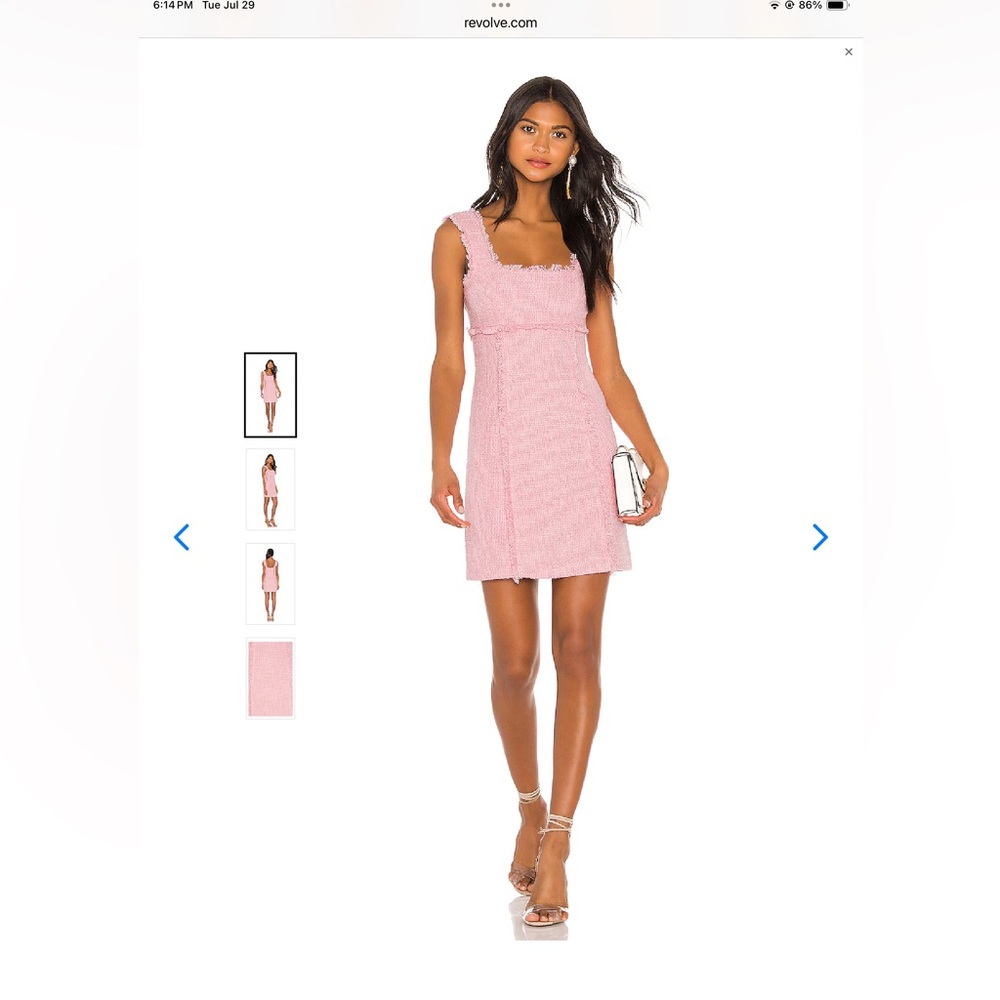 Likely Julia Mini Dress from Revolve pink tweed size 8